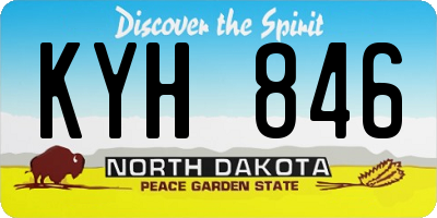 ND license plate KYH846