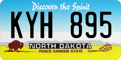 ND license plate KYH895