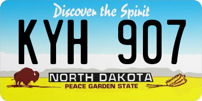ND license plate KYH907