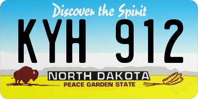 ND license plate KYH912