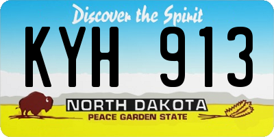 ND license plate KYH913