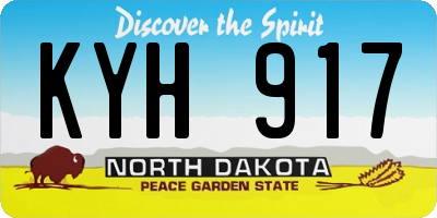 ND license plate KYH917