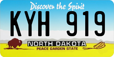 ND license plate KYH919