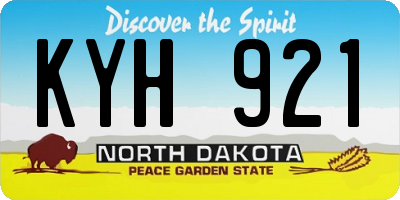 ND license plate KYH921