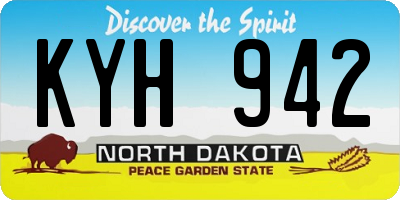 ND license plate KYH942