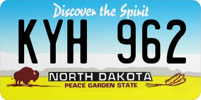 ND license plate KYH962