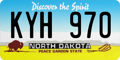 ND license plate KYH970