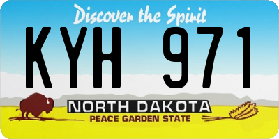 ND license plate KYH971