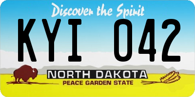 ND license plate KYI042