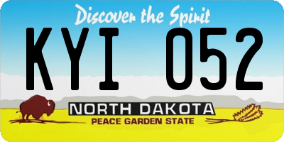 ND license plate KYI052