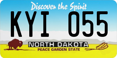 ND license plate KYI055