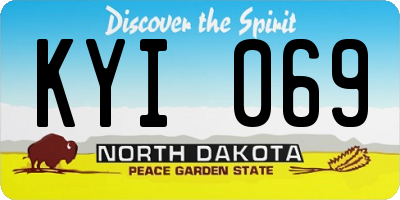 ND license plate KYI069