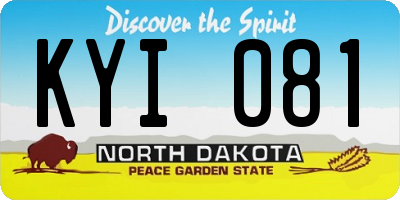 ND license plate KYI081