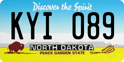 ND license plate KYI089