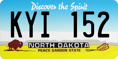 ND license plate KYI152