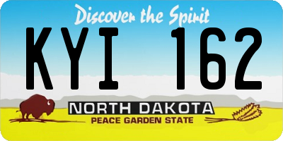 ND license plate KYI162
