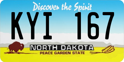 ND license plate KYI167