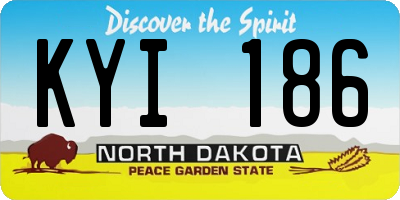 ND license plate KYI186