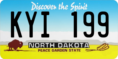 ND license plate KYI199