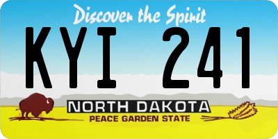 ND license plate KYI241