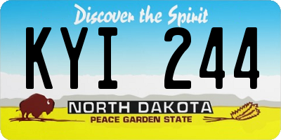 ND license plate KYI244