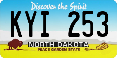 ND license plate KYI253