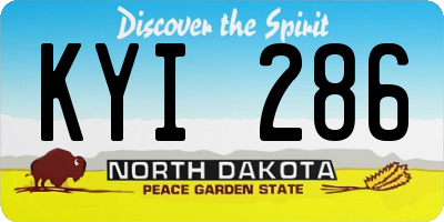 ND license plate KYI286
