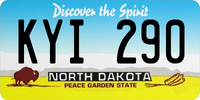 ND license plate KYI290