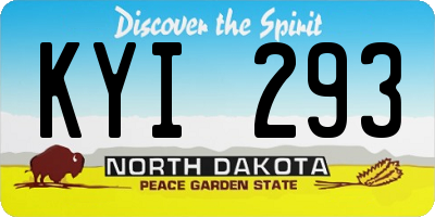 ND license plate KYI293