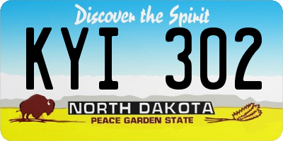 ND license plate KYI302