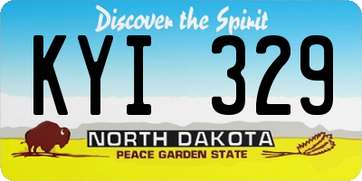 ND license plate KYI329