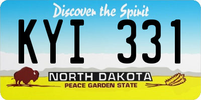 ND license plate KYI331