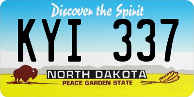 ND license plate KYI337