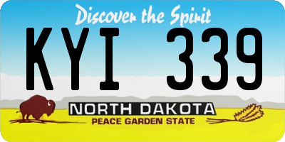 ND license plate KYI339