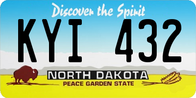 ND license plate KYI432
