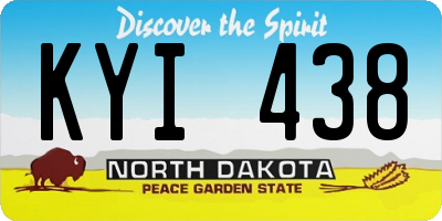 ND license plate KYI438