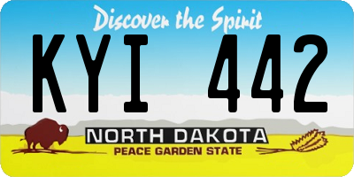 ND license plate KYI442