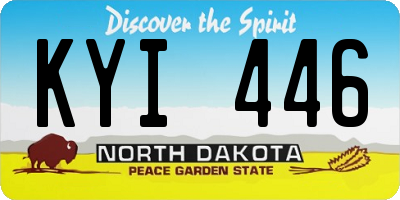 ND license plate KYI446