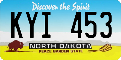 ND license plate KYI453