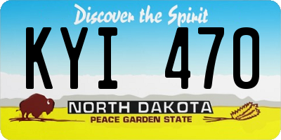 ND license plate KYI470
