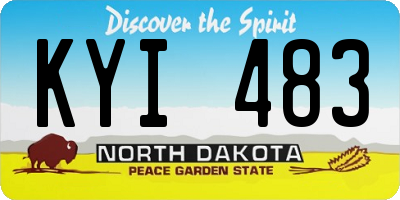 ND license plate KYI483