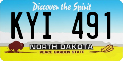 ND license plate KYI491