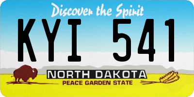 ND license plate KYI541