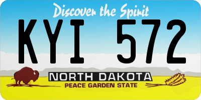 ND license plate KYI572