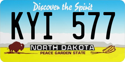 ND license plate KYI577