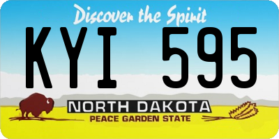 ND license plate KYI595