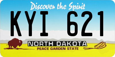 ND license plate KYI621