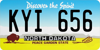 ND license plate KYI656