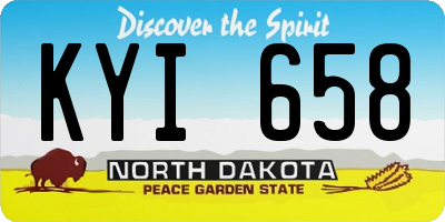 ND license plate KYI658