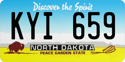 ND license plate KYI659